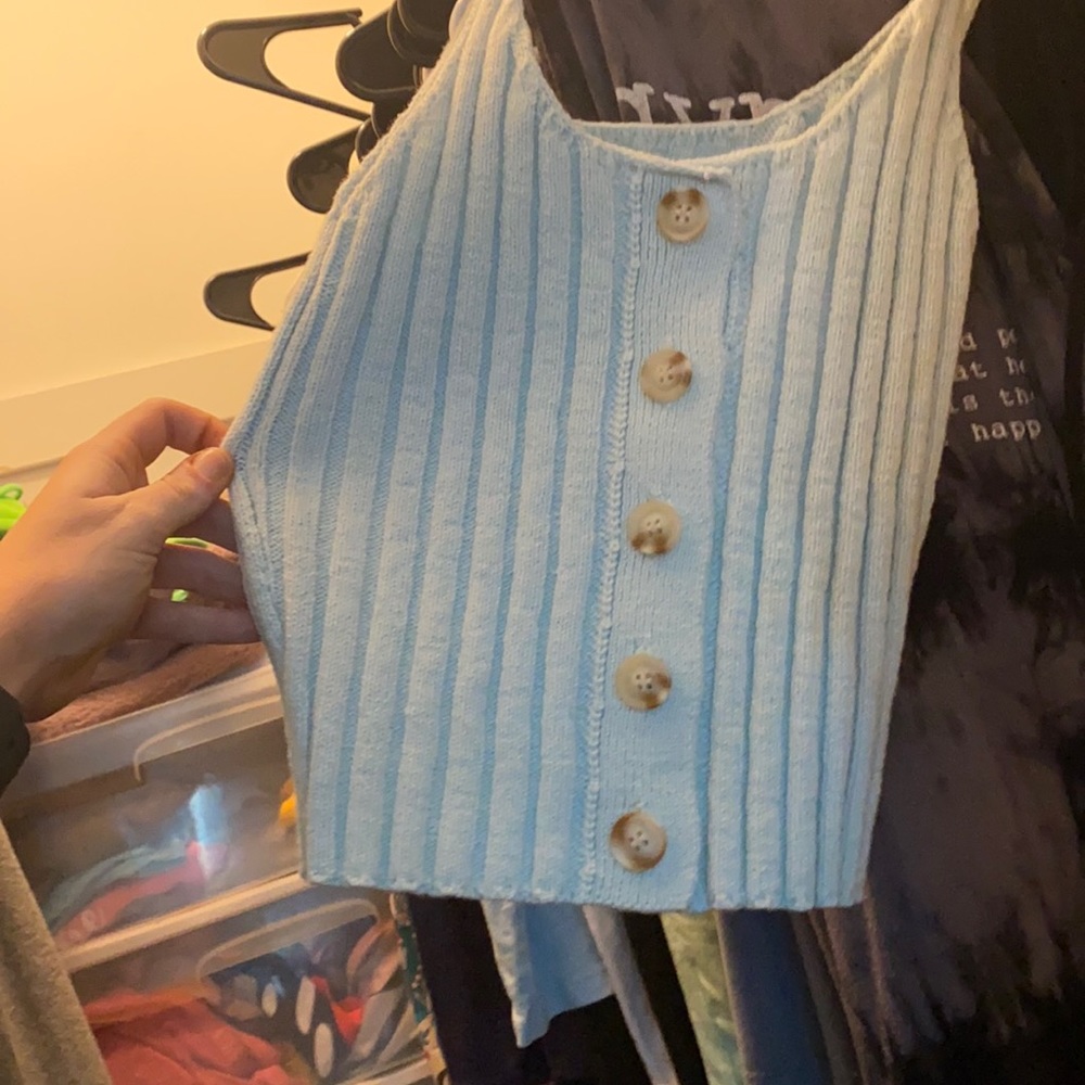 Sweater crop tank